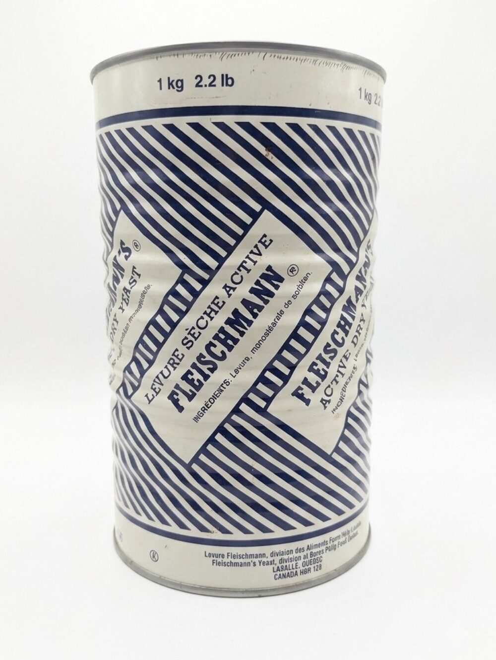 Vintage Fleischmann's Active Dry Yeast 1kg Bulk Tin